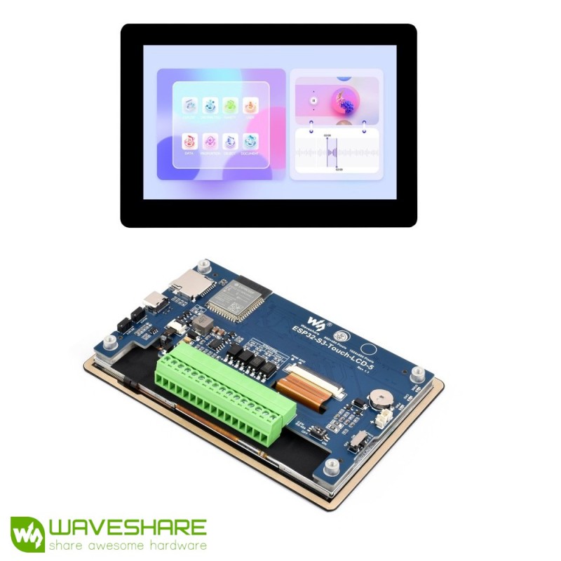 ESP32-S3 5-Inch Display Development Board With Touch 800×480 Waveshare Robotics Bangladesh