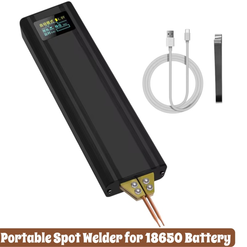 80-Speed Adjustable Portable Spot Welder Machine with OLED Display – 18650 Battery Welding Robotics Bangladesh