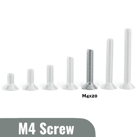M4x20 Flat head Screw (Pack of 5) Robotics Bangladesh