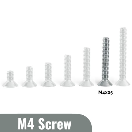 M4x25 Flat head Screw (Pack of 5) Robotics Bangladesh