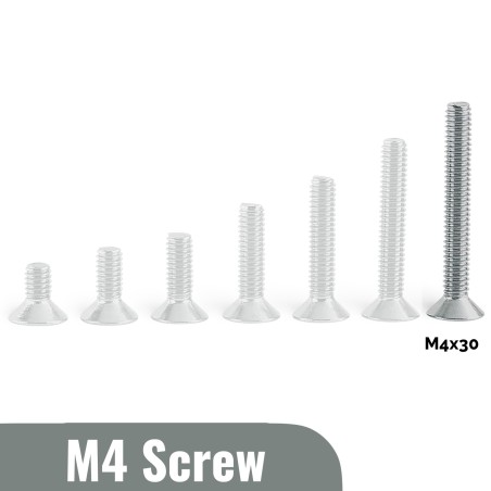 M4x30 Flat head Screw (Pack of 5) Robotics Bangladesh