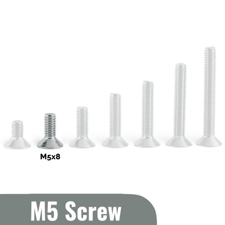 M5x8 Flat head Screw (Pack of 5) Robotics Bangladesh