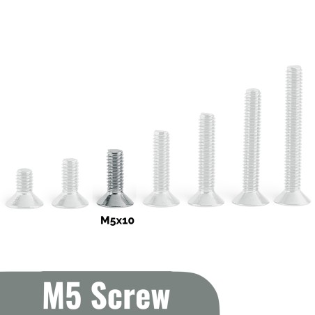 M5x10 Flat head Screw (Pack of 5) Robotics Bangladesh