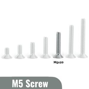 M5x20 Flat head Screw (Pack of 5) Robotics Bangladesh