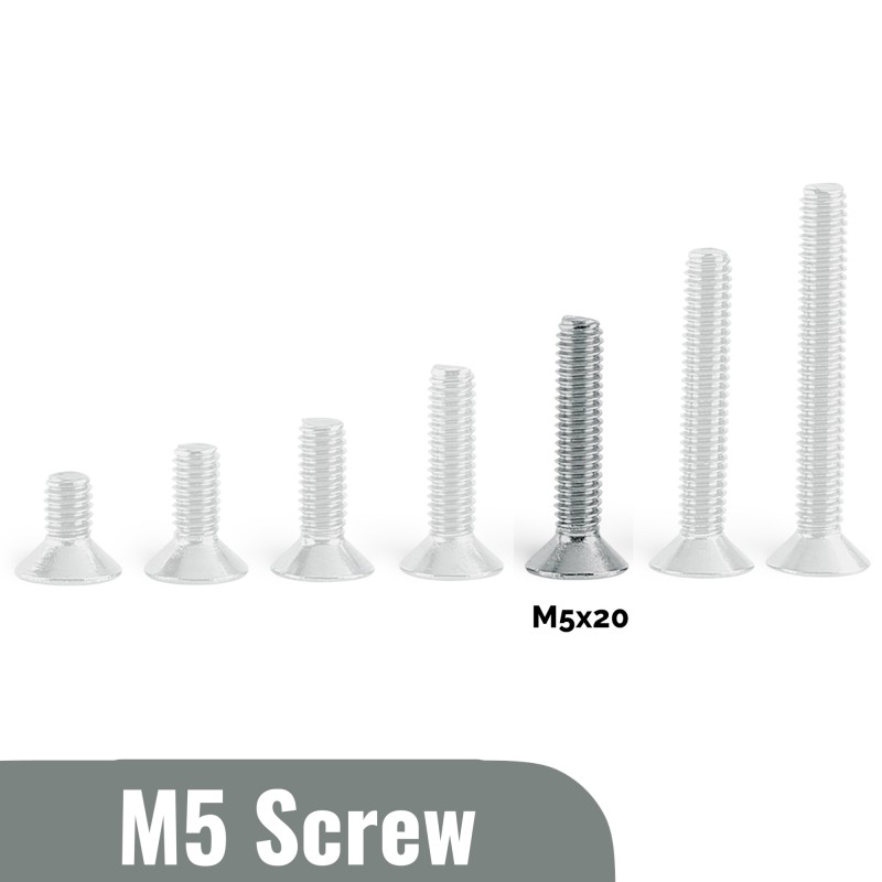 M5x20 Flat head Screw (Pack of 5) Robotics Bangladesh