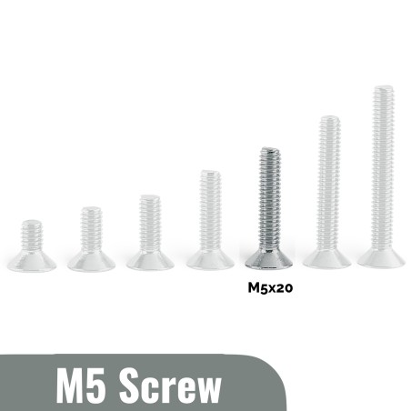 M5x20 Flat head Screw (Pack of 5) Robotics Bangladesh