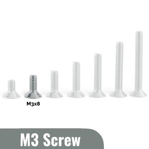 M3x8 Flat head Screw (Pack of 5) Robotics Bangladesh