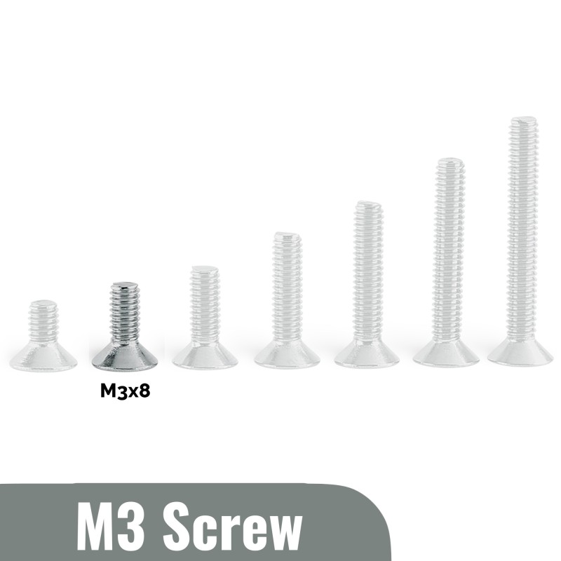 M3x8 Flat head Screw (Pack of 5) Robotics Bangladesh