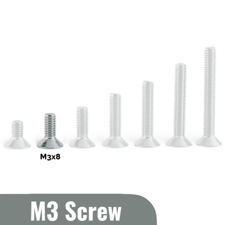 M3x8 Flat head Screw (Pack of 5) Robotics Bangladesh