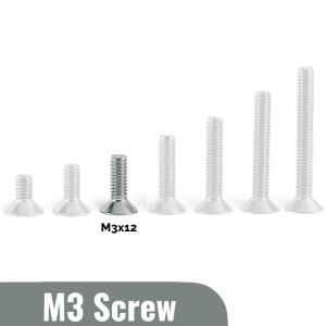 M3x12 Flat head Screw (Pack of 5) Robotics Bangladesh