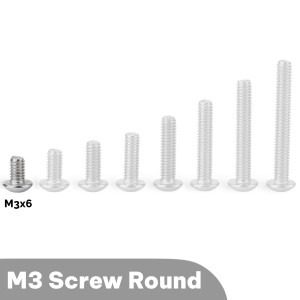 M3x6 Round head Screw (Pack of 5) Robotics Bangladesh