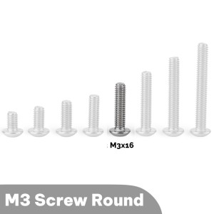 M3x16 Round head Screw (Pack of 5) Robotics Bangladesh