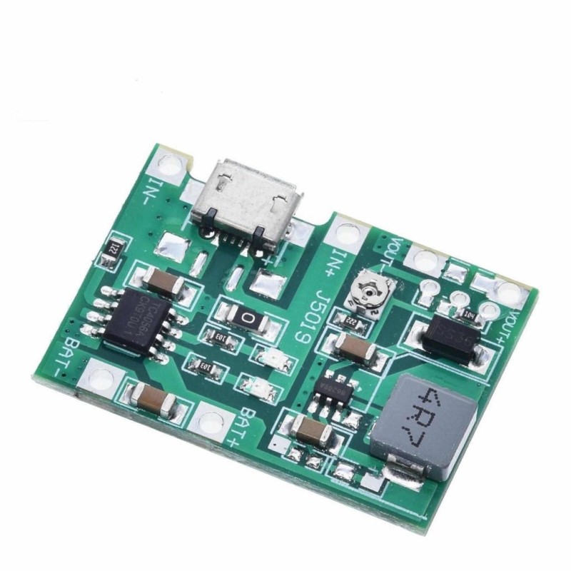 J5019 HW-357 TP4056 Lithium Battery Charger Boost Module DC-DC Step-Up Adjustable UPS Charger Board Robotics Bangladesh