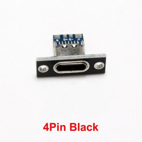 USB Type C Socket 4 Pin with Screw Fixing Plate Robotics Bangladesh