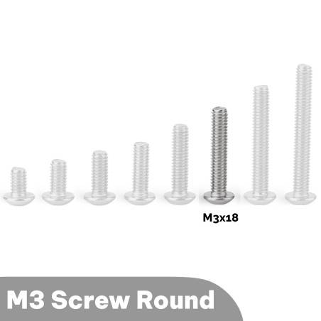 M3x18 Round head Screw Robotics Bangladesh