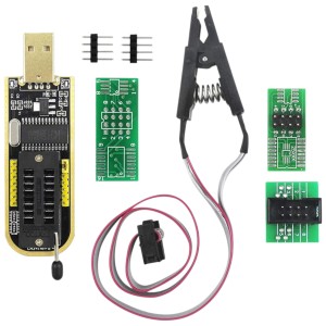 CH341A USB Programmer with SOIC8 SOP8 Test Clip and Adapter Set Robotics Bangladesh
