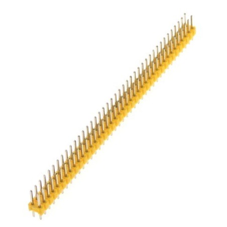 Male Pin Header Double Row 2x40 Yellow Robotics Bangladesh