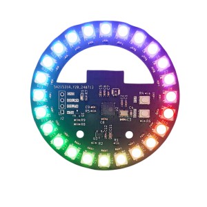 ESP32-C3 RGB LED Ring Development Board WS2812B Circular Smart Light Board Robotics Bangladesh