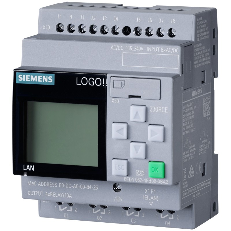 Siemens LOGO! PLC 6ED1052-1FB08-0BA2 – LOGO! 230RCE (AC Power) 2025 Model Robotics Bangladesh