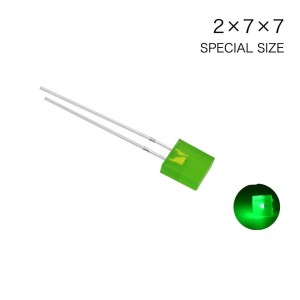 2x7x7mm Rectangular Green LED Robotics Bangladesh