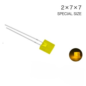 2x7x7mm Rectangular Yellow LED Robotics Bangladesh