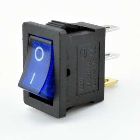 KCD1-1 Bistable Illuminated Rocker Switch Blue 15×21mm 3PIN Robotics Bangladesh