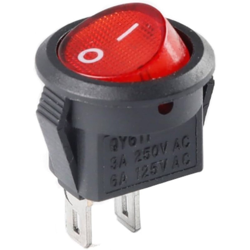 KCD11 Mini Rocker Switch Round, Bistable, 2-Pin Robotics Bangladesh