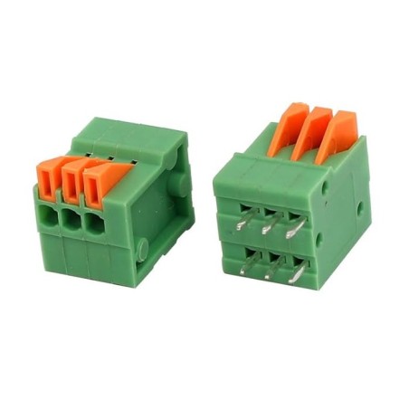 KF141V 2.54mm PCB Spring Terminal Block 3Pin Robotics Bangladesh