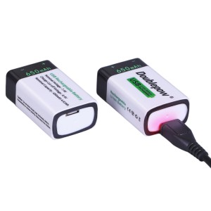 Doublepow 9V 650mAh USB Rechargeable Li-ion Battery with Micro USB Charging Robotics Bangladesh