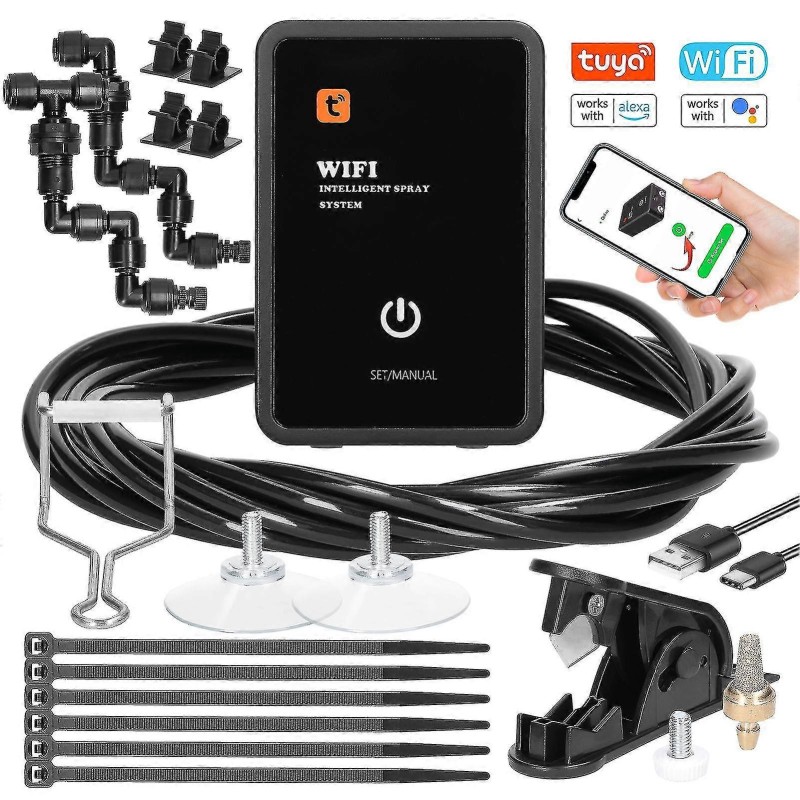 Tuya WiFi Intelligent Water Sprinkler & Misting Controller – Dual Outlet Robotics Bangladesh