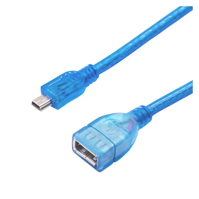Mini USB OTG Adapter Cable (Mini 5-Pin Male to USB-A Female) – Blue Robotics Bangladesh