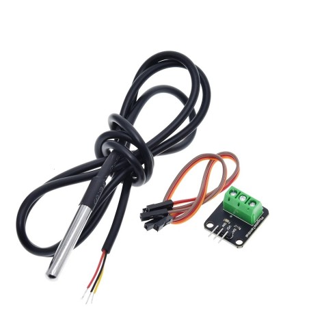 DS18B20 Waterproof Digital Temperature Sensor with Plugable Terminal Adapter Robotics Bangladesh