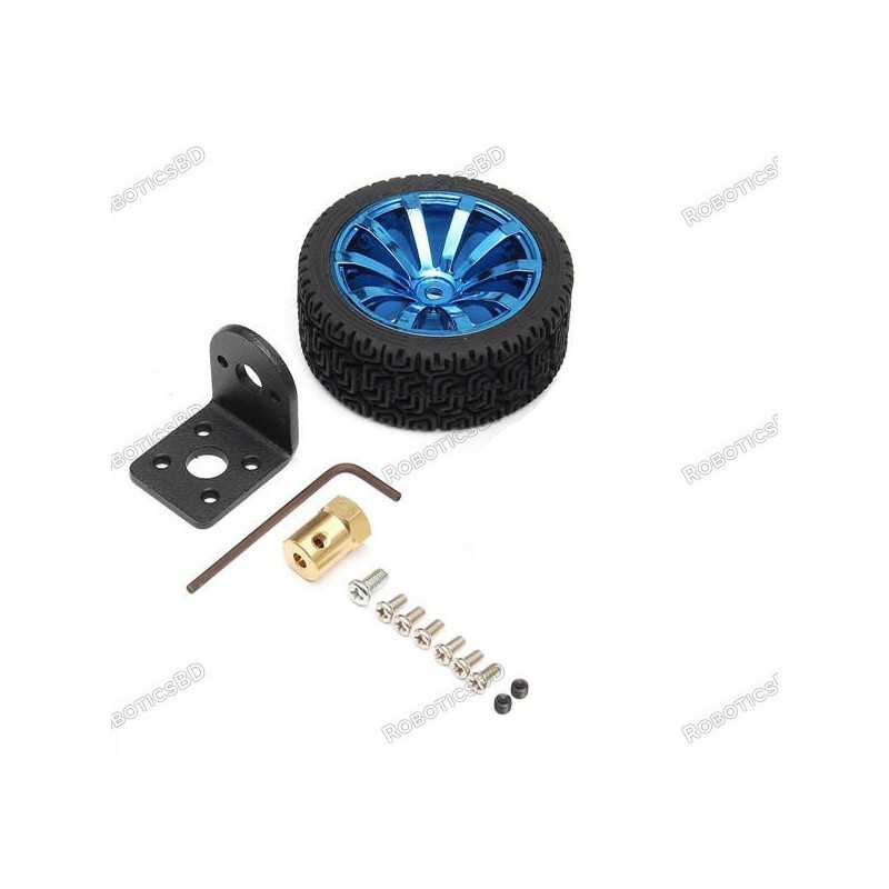 65mm Rubber Wheel with 25GA Motor Mounting Bracket 65mm Rubber Wheel with 25GA Motor Mounting Bracket