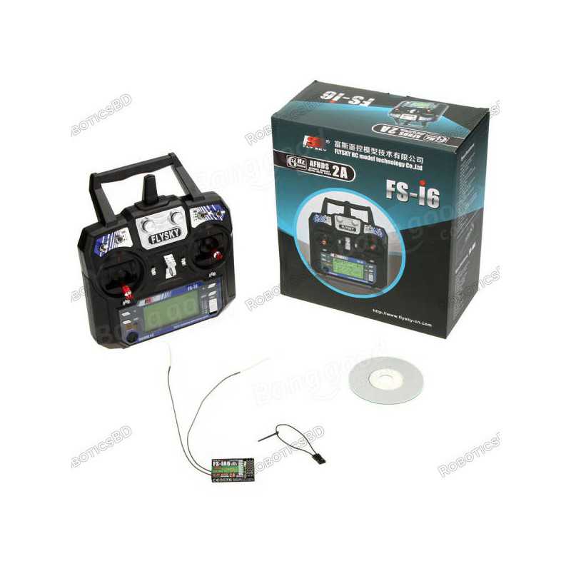 FlySky FS-i6 2.4G 6CH AFHDS RC Transmitter With FS-iA6 Receiver FlySky FS-i6 2.4G 6CH AFHDS RC Transmitter With FS-iA6 Receiver