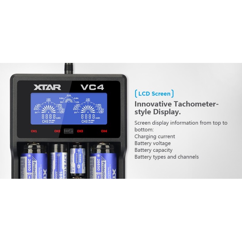 XTAR VC4 Charger for Lithium-ion and Ni-MH Batteries Robotics Bangladesh