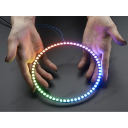 1/4 60 Ring - 5050 RGB LED w/ Integrated Drivers NeoPixel Compatible Robotics Bangladesh