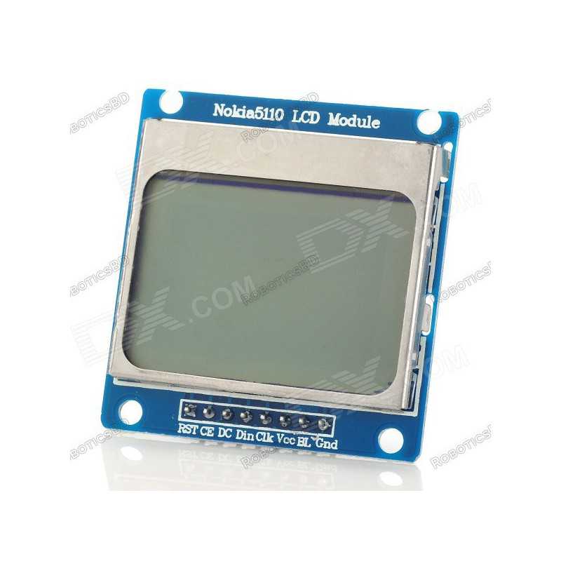 Graphic LCD 84x48 (Nokia 5110) Black on White for Arduino Robotics Bangladesh Graphic LCD 84x48 (Nokia 5110) Black on White for Arduino Robotics Bangladesh