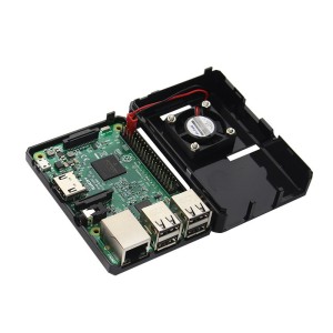 Black ABS Case With Fan Hole + CPU Cooling Fan For Raspberry Pi 3/2, 3B+ Robotics Bangladesh