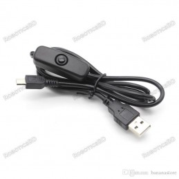 Raspberry Pi Power Cable with On/Off Switch Micro-USB Robotics Bangladesh
