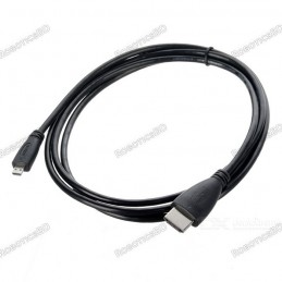 Micro HDMI Male to HDMI Male Cable for Pi 4 Robotics Bangladesh