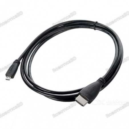 Micro HDMI Male to HDMI Male Cable for Pi 4 Robotics Bangladesh