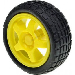 Yellow Plastic Mag Wheel Soft Tire Robotics Bangladesh