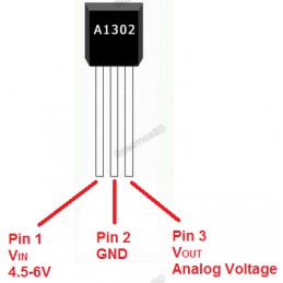 Hall Effect Sensor A1302 Robotics Bangladesh