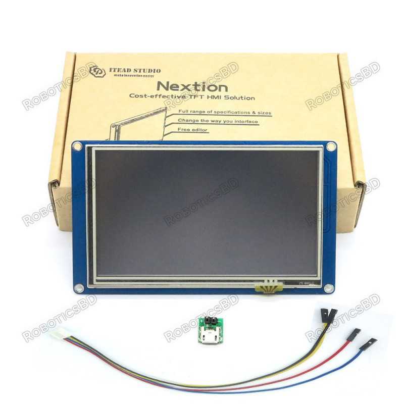 Nextion NX8048T050 - 5.0" LCD TFT HMI Touch Display Robotics Bangladesh Nextion NX8048T050 - 5.0" LCD TFT HMI Touch Display Robotics Bangladesh