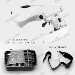 Headband Magnifier Glasses With LED Light Robotics Bangladesh