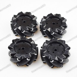 Mecanum Wheel 80mm for Advanced Robotics (Left + Right) Pair Robotics Bangladesh