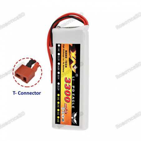 Lipo Battery 3300mAh 11.1V 3S Robotics Bangladesh
