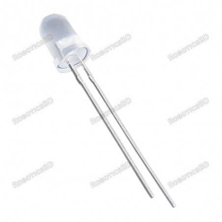 White Led 5mm(pack of 5) Robotics Bangladesh