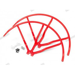 10 Inch Plastic Universal Multi-Rotor Propeller Guard - Red (pair) Robotics Bangladesh