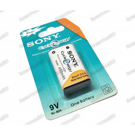 Sony 9V Rechargeable Battery 450mAh Robotics Bangladesh